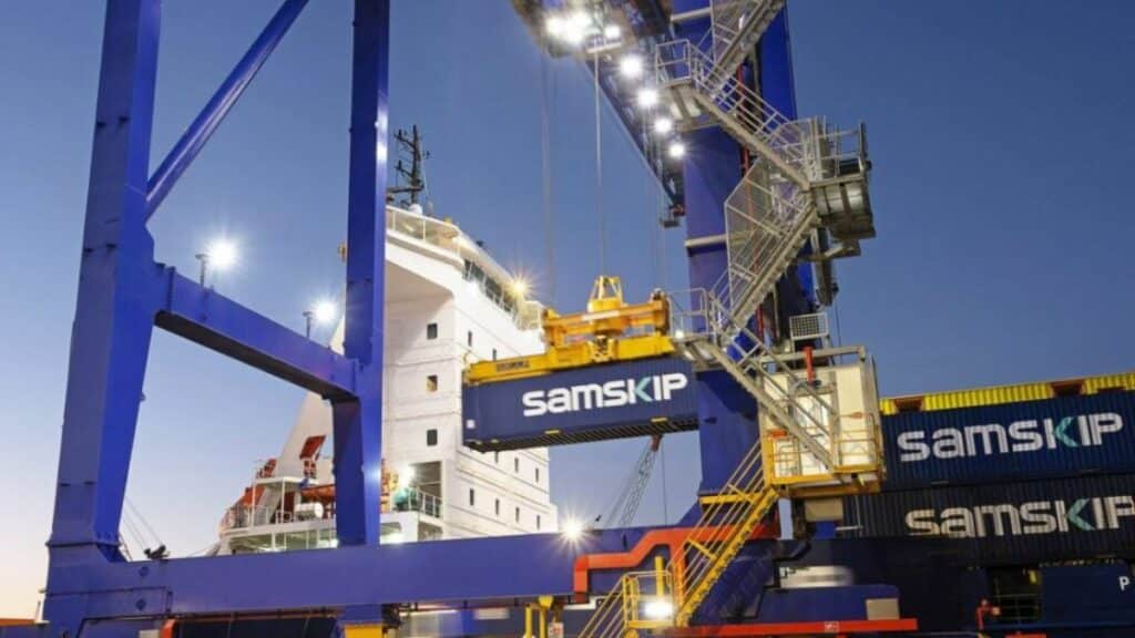 Navire Samskip reliant le Maroc à l’Europe du Nord pour le transport de produits frais
