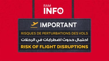 Risque de perturbations des vols de la RAM en raison d’une grève des contrôleurs aériens en France