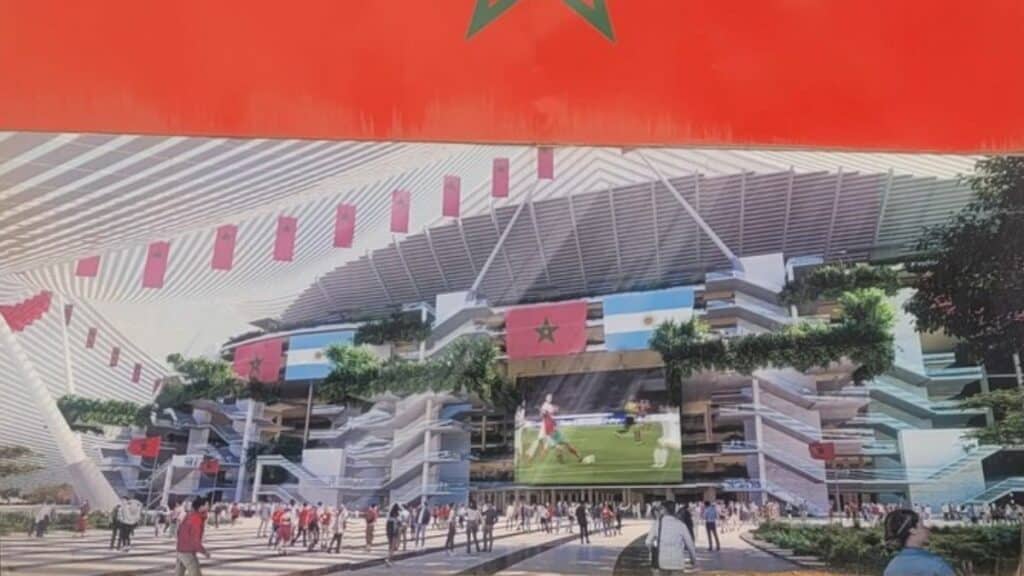 entrée du futur stade Hassan II de Benslimane