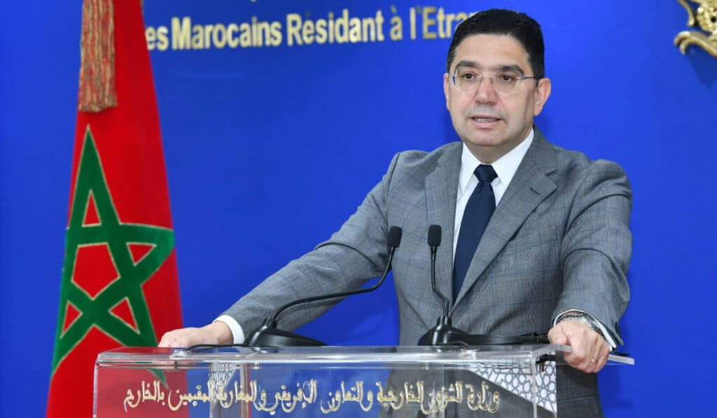Nasser Bourita, ministre des Affaires étrangères, de la coopération africaine et des Marocains résidant à l'étranger.