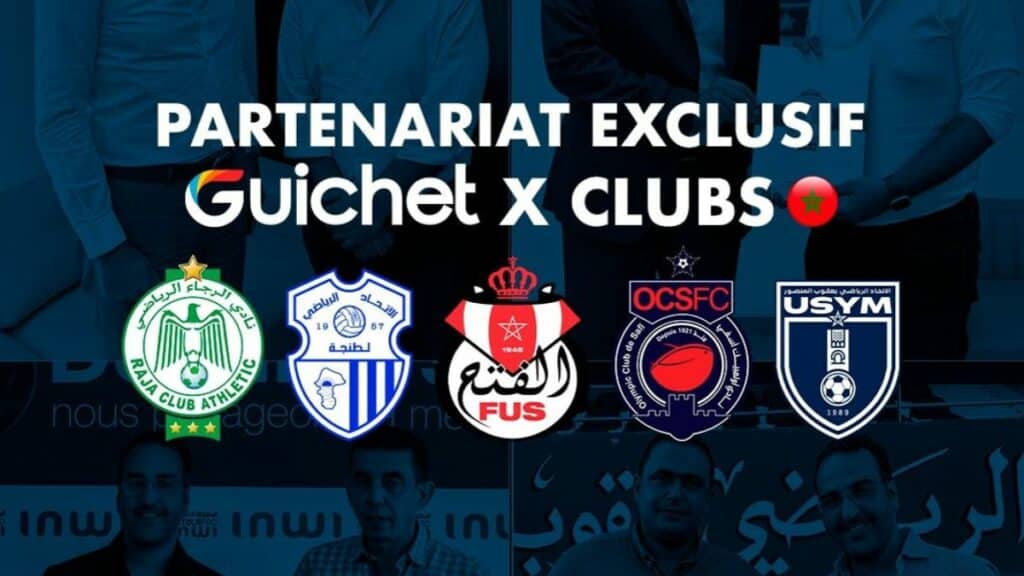 Guichet.com s'allie à 5 clubs de la Botola Pro 1