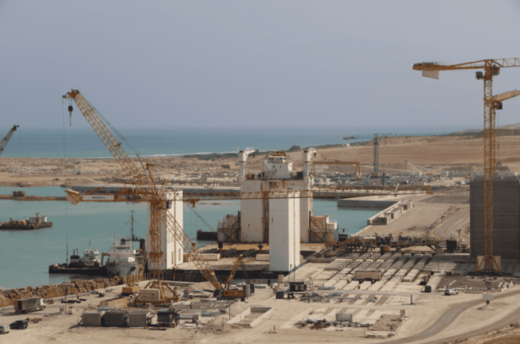 Port Nador West Med, en pleins travaux.
