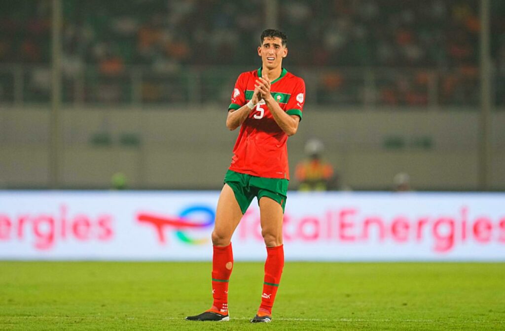 Nayef Aguerd, défenseur centrale de l'Equipe Nationale du Maroc