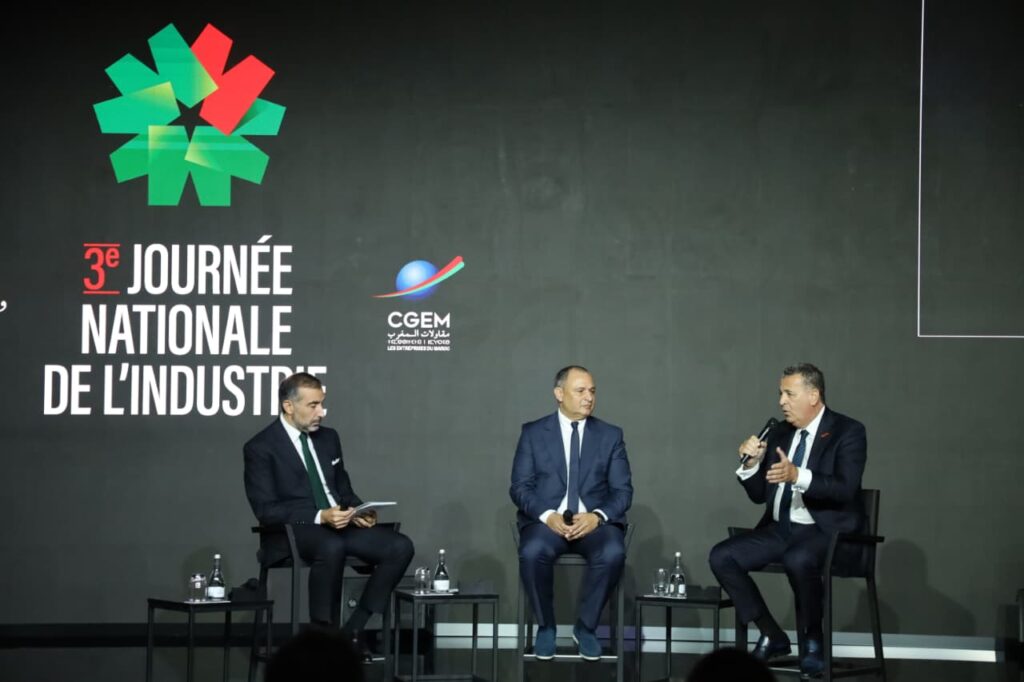 Ryad Mezzour présentant le label Made in Morocco lors de la Journée nationale de l’industrie