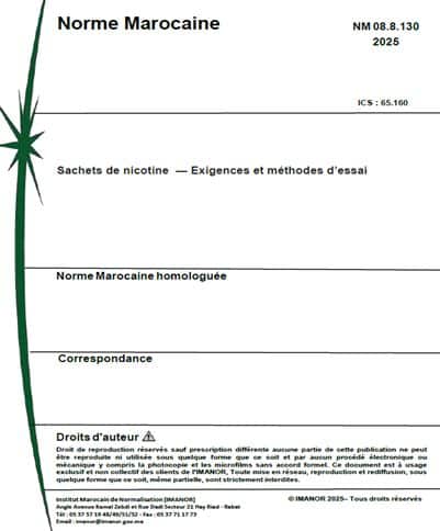 IMANOR homologue les normes encadrant cigarettes électroniques et sachets de nicotine