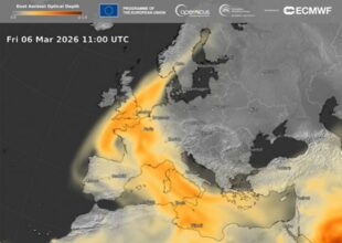Un vaste nuage de poussières sahariennes traverse le Maroc et gagne l’Europe